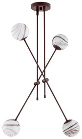 Lustra reglabila design modern ABSOS 4L maro