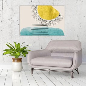 Tablou - pictură abstractă de plajă N⁰2 (90x60 cm)