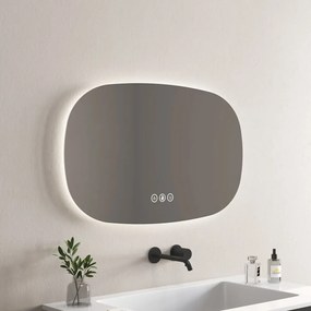 Oglinda cu iluminare si dezaburire Inter Ceramic Flavio ovala 100x60 cm