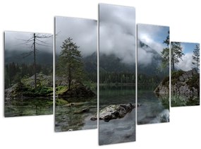 Tablou cu pomi în lac (150x105 cm)