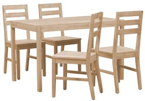 246007 vidaXL Set mobilier de bucătărie, 5 piese, lemn masiv de acacia