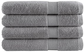 vidaXL Prosoape premium SOLUND 4 buc gri 100x200cm 600gsm