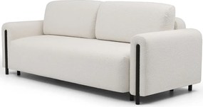 Canapea fildeș extensibilă/cu spațiu de depozitare cu tapițerie din țesătură bouclé 244 cm Arcadova – ELTAP