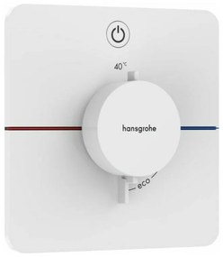 Baterie dus termostatata incastrata alb mat Hansgrohe ShowerSelect Comfort Q 1 functie