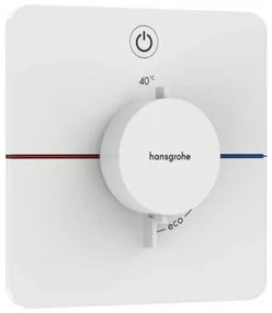 Baterie dus termostatata incastrata alb mat Hansgrohe ShowerSelect Comfort Q 1 functie