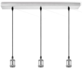 Cablu de alimentare VINTAGE 3xE27/40W/230V crom mat