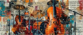 Tablou - Instrumente muzicale (120x50 cm)
