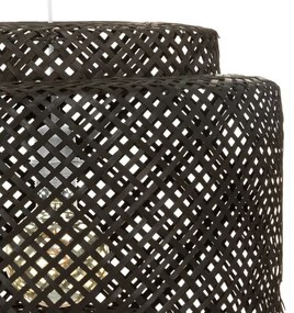 Lustră pe cablu Atmosphera LIBY 1xE27/40W/230V bambus/negru