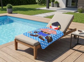 Poncho pentru copii PIRAT SI COMOARA albastru Dimensiune: 60 x 120 cm