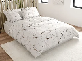 Lenjerie de pat din microfibra MARBLE, albă Dimensiune lenjerie de pat: 70 x 90 cm | 140 x 200 cm