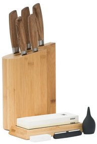 Bloc pentru cuțite G21 Gourmet, din bambus, pentru5 cuțite