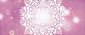 Tablou - Mandala pe fundal roz (120x50 cm)