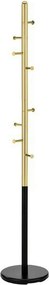 Cuier pom W68, negru/auriu, metal, 30x172 cm