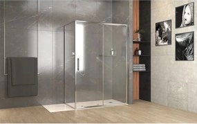 Cabina de dus dreptunghiulara Inter Ceramic cu usa glisanta 110x80 cm crom lucios - transparent