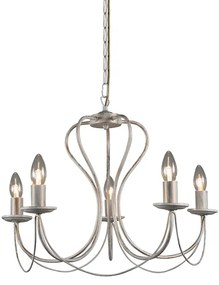 Candelabru antic crem cu auriu cu 5 lumini - Como 5