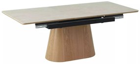 Masa extensibila Monaco travertin bej/stejar L160-200xl90 cm
