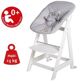 Scaun de masă pentru bebe alb Grow-Along – Roba