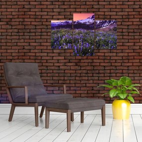 Tablou - Vulcan și flori (90x60 cm)