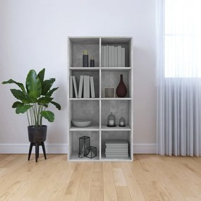 vidaXL Bibliotecă/Dulap, gri beton, 66x30x130 cm, lemn prelucrat