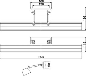 Elstead CHAWTON-PLL-PN - Aplică pentru tablouri CHAWTON, 4xE14/40W/230V, crom lucios