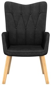 327529 vidaXL Scaun de relaxare, negru, material textil