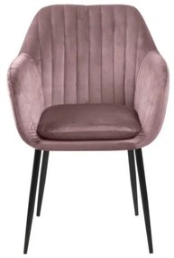 Scaun de sufragerie roz tapițat Emilia – Actona