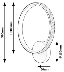 Aplică LED Rabalux 71095 GRETE LED/15W/230V 3000K