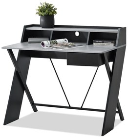 Masă PC Aspart (beton + negru). 1109724
