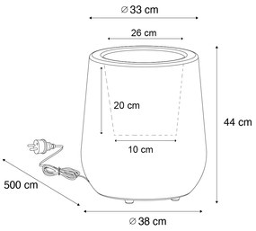Lampă de podea pentru exterior ghiveci alb IP44 - Flowerpot