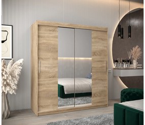 Dulap de haine 180 cm Toki 1 (stejar sonoma + negru mat). 1064927