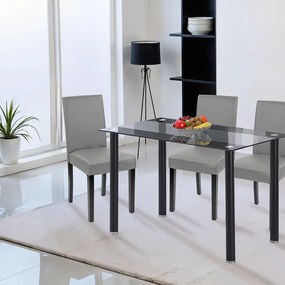 Scaun de sufragerie din piele Kelly, gri