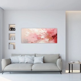 Tablou - Abstract roz (120x50 cm)