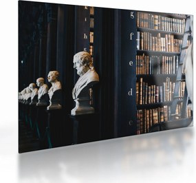 Tablou pe sticlă - La bibliotecă (70x50 cm)