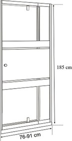 Flexi-S ușă de duș reglabilă 76-91x185 cm negru