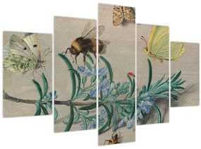 Tablou - Jan van Kessel the Elder, Insects and a Sprig of Rosemary, reproducere (150x105 cm)