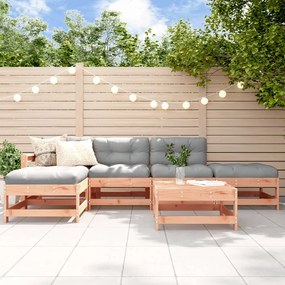 vidaXL Set mobilier de grădină cu perne, 6 piese, lemn masiv Douglas