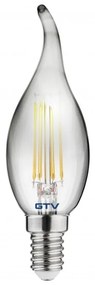 Bec cu filament E14, cu lumină albă caldă 4 W – GTV