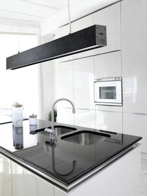 Lustra LED moderna design minimalist LINNEA 140cm alba