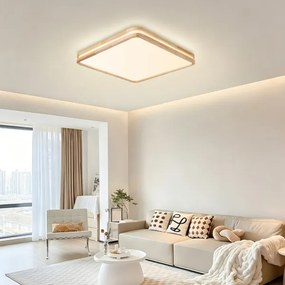 Brilagi - Plafonieră LED reglabilă MOLINA SQUARE LED/80W/230V stejar 60x60 cm + telecomandă