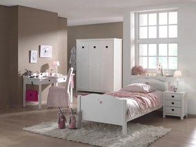 Set Mobilier Copii AMORI, 4 Piese, Alb, Stil Romantic – Vipack