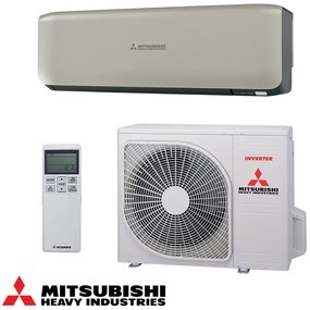 Aparat de aer conditionat inverter Mitsubishi Heavy Industries SRK50ZS-WT + SRC50ZS-W, 18000 BTU, 36 m², A++, R-32, Bej