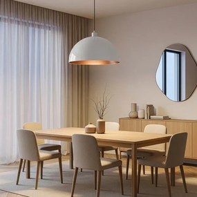 Brilagi - Lustră LED suspendată pe cablu METALO 1xE27/40W/230V diam. 40 cm alb/cupru