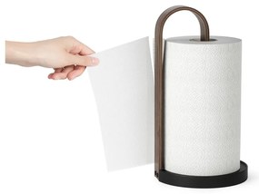 Suport vertical pentru prosoape de bucătărie din hârtie negru din lemn ø 17 cm Bellwood – Umbra