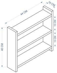 Raft de bucătărie COSMIC 44x10 cm alb
