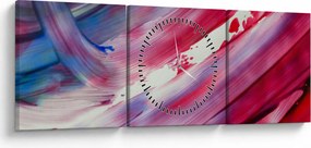 Tablou - culorile rozalbaste (cu ceas) (90x30 cm)