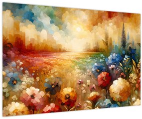 Tablou - Pajiște colorată (90x60 cm)