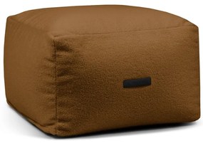 Fotoliu bean bag maro cu tapițerie din țesătură bouclé Softbox MooG – SLOWDOWN