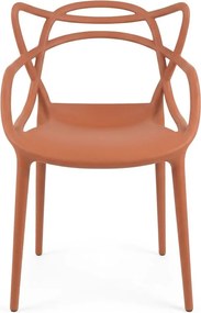 Set 4 scaune din plastic KATO, teracota