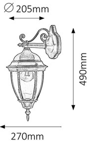 Rabalux 8381 - Corp de iluminat perete exterior TORONTO 1xE27/100W/230V