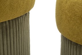 Mauro Ferretti Puff cu Depozitare Verde Set 2 Buc cm Ø 42x44-35x36 | Aosom Romania